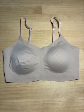 Eby Support Bralette Mesh Back Wireless Nude Adjustable Straps Small